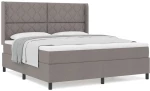 vidaXL Κρεβάτι με ελατήρια με στρώμα Taupe 180 x 200 cm ύφασμα