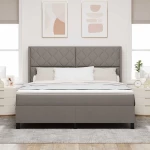vidaXL Κρεβάτι με ελατήρια με στρώμα Taupe 180 x 200 cm ύφασμα