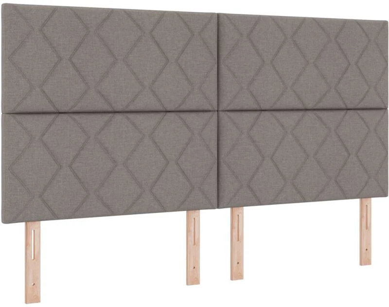 vidaXL Κρεβάτι με ελατήρια με στρώμα Taupe 180 x 200 cm ύφασμα