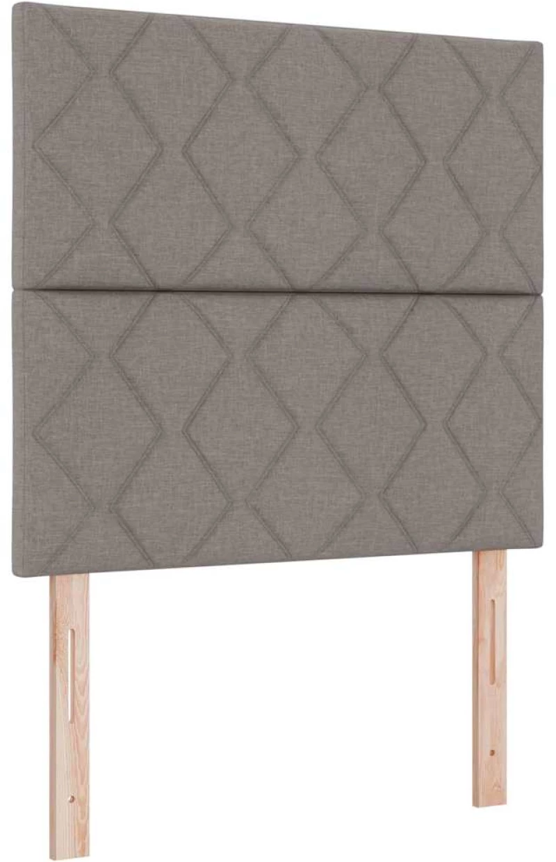 vidaXL Κρεβάτι με ελατήρια με στρώμα Taupe 90 x 200 cm ύφασμα