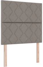 vidaXL Κρεβάτι με ελατήρια με στρώμα Taupe 90 x 200 cm ύφασμα