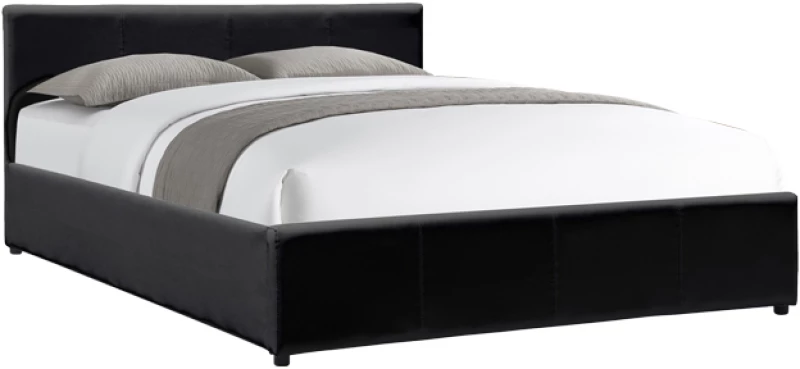 Κρεβάτι Dellia pakoworld με αποθηκευτικό χώρο pu μαύρο 120x200εκ