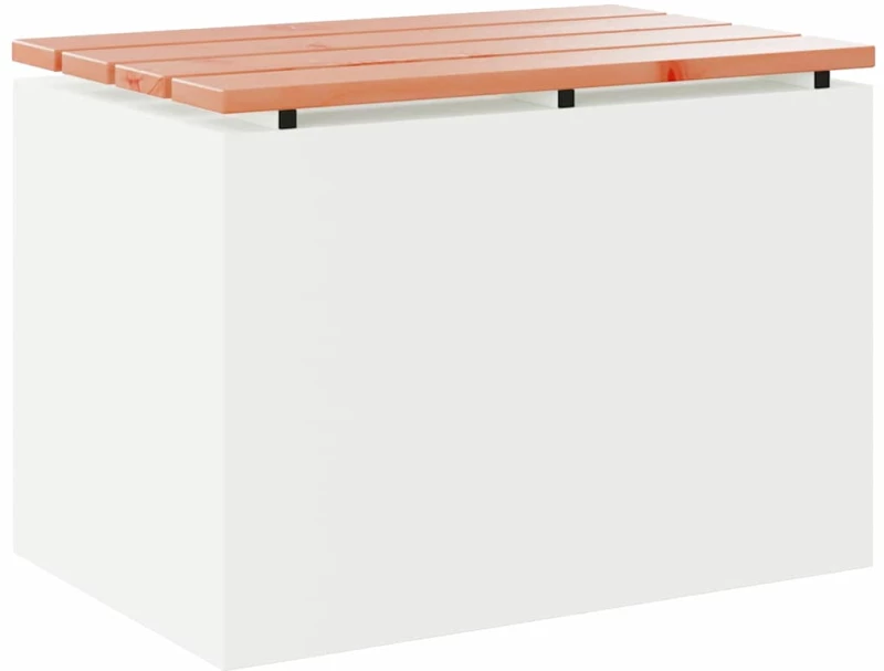 vidaXL Παγκάκι κήπου Λευκό 60 x 40 x 43 εκ Ατσάλι