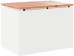 vidaXL Παγκάκι κήπου Λευκό 60 x 40 x 43 εκ Ατσάλι