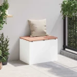 vidaXL Παγκάκι κήπου Λευκό 60 x 40 x 43 εκ Ατσάλι