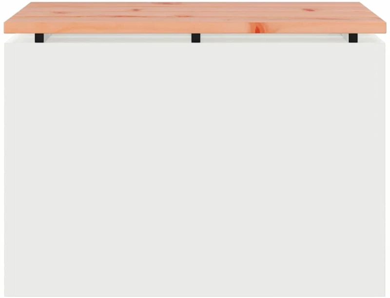 vidaXL Παγκάκι κήπου Λευκό 60 x 40 x 43 εκ Ατσάλι