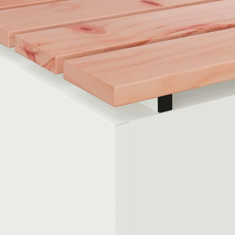 vidaXL Παγκάκι κήπου Λευκό 60 x 40 x 43 εκ Ατσάλι