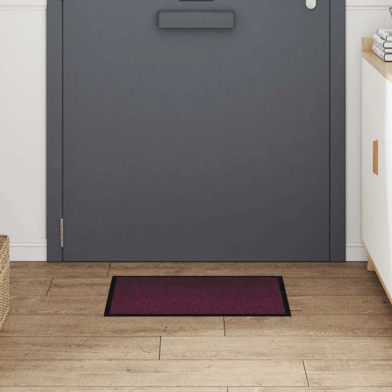 vidaXL Χαλάκι Εξώπορτας Μπορντό 60 x 40 x 1.2 εκ. Ύφασμα τέντι