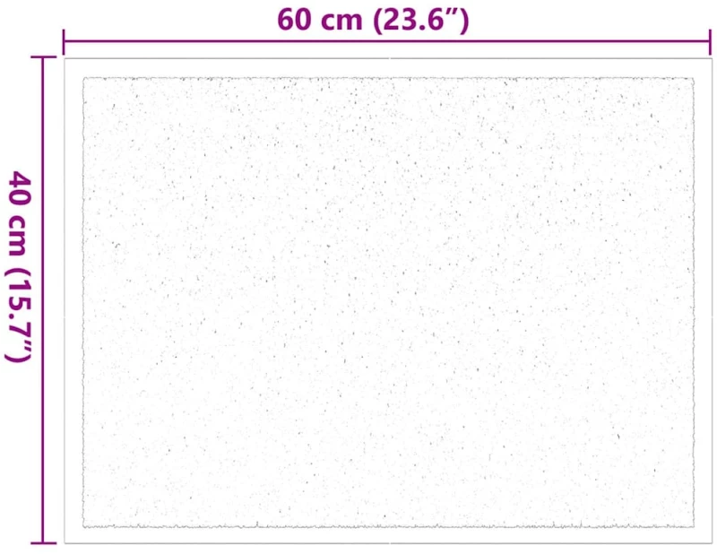 vidaXL Χαλάκι Εξώπορτας Μπορντό 60 x 40 x 1.2 εκ. Ύφασμα τέντι
