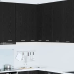 vidaXL Κρεμαστό ντουλάπι Riga Μαύρος Δρυς και Λευκό 57 x 57 x 100 εκ.