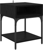 vidaXL Κομοδίνο 2 pcs Μαύρη δρυς 40 x 40 x 50 cm Επεξεργασμένο ξύλο