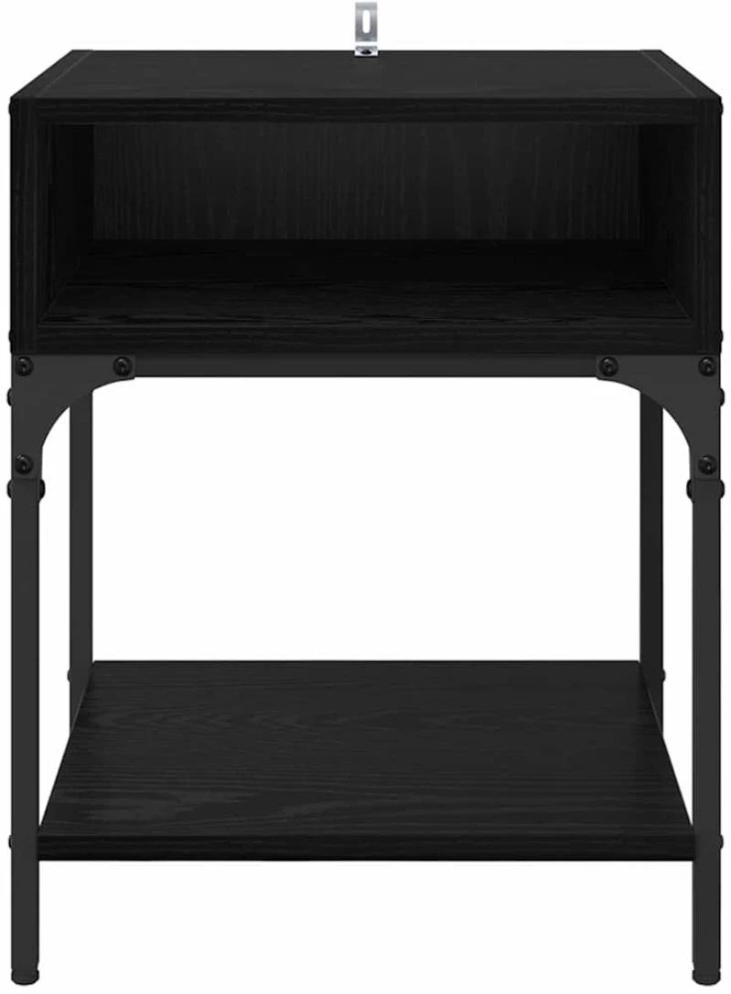 vidaXL Κομοδίνο 2 pcs Μαύρη δρυς 40 x 40 x 50 cm Επεξεργασμένο ξύλο