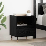 vidaXL Κομοδίνο 2 pcs Μαύρη δρυς 40 x 35 x 50 εκ. Επεξεργασμένο ξύλο