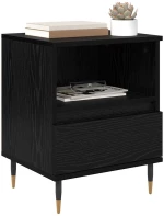 vidaXL Κομοδίνο 2 pcs Μαύρη δρυς 40 x 35 x 50 εκ. Επεξεργασμένο ξύλο