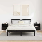 vidaXL Κομοδίνο 2 pcs Μαύρη δρυς 40 x 35 x 50 εκ. Επεξεργασμένο ξύλο