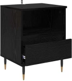 vidaXL Κομοδίνο 2 pcs Μαύρη δρυς 40 x 35 x 50 εκ. Επεξεργασμένο ξύλο