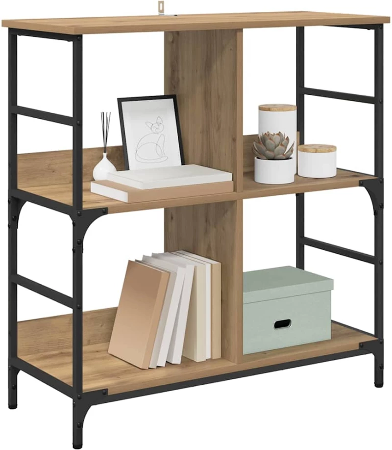 vidaXL Ράφι Βιβλίων artisan δρυς 78.5 x 33 x 82 εκ Επεξεργασμένο ξύλο