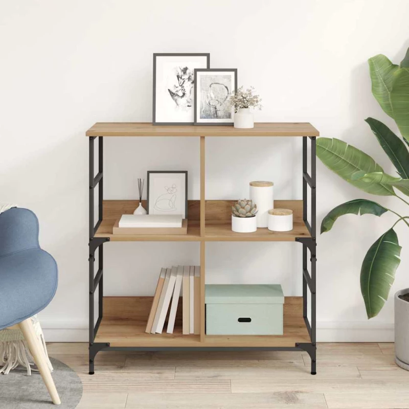 vidaXL Ράφι Βιβλίων artisan δρυς 78.5 x 33 x 82 εκ Επεξεργασμένο ξύλο