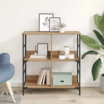 vidaXL Ράφι Βιβλίων artisan δρυς 78.5 x 33 x 82 εκ Επεξεργασμένο ξύλο