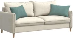 vidaXL Μαξιλάρι Καναπέ 2 pcs Θαλασσί 60 x 40 cm Υφασμάτινο Κορντουρά