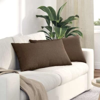 vidaXL Μαξιλάρι Καναπέ 2 pcs Καφέ 80 x 40 cm ύφασμα