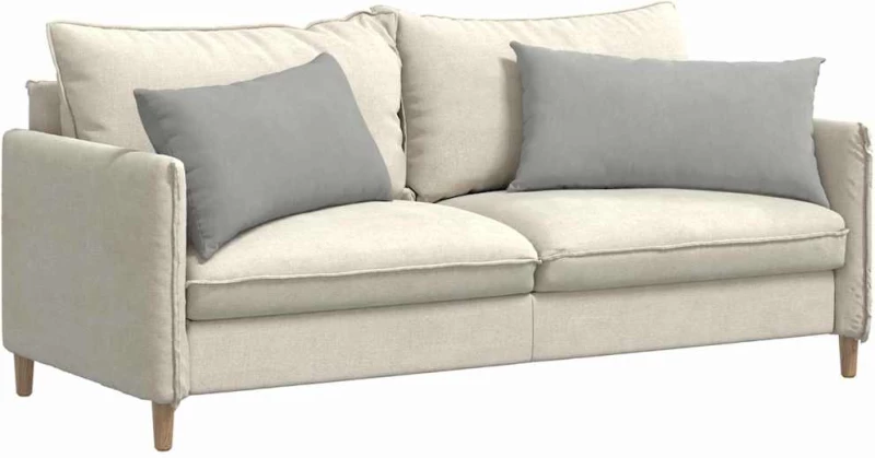 vidaXL Μαξιλάρι Καναπέ 2 pcs Ανοιχτό γκρι 80 x 40 cm ύφασμα
