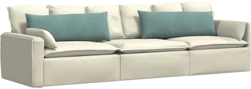 vidaXL Μαξιλάρι Καναπέ 2 pcs Θαλασσί 120 x 40 cm Υφασμάτινο Κορντουρά