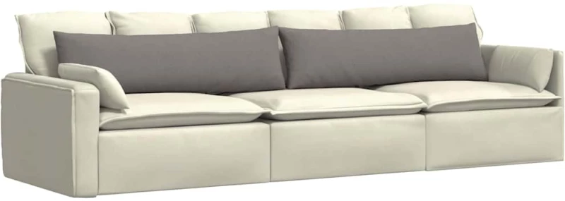 vidaXL Μαξιλάρι Καναπέ 2 pcs Taupe 145 x 40 εκ. ύφασμα
