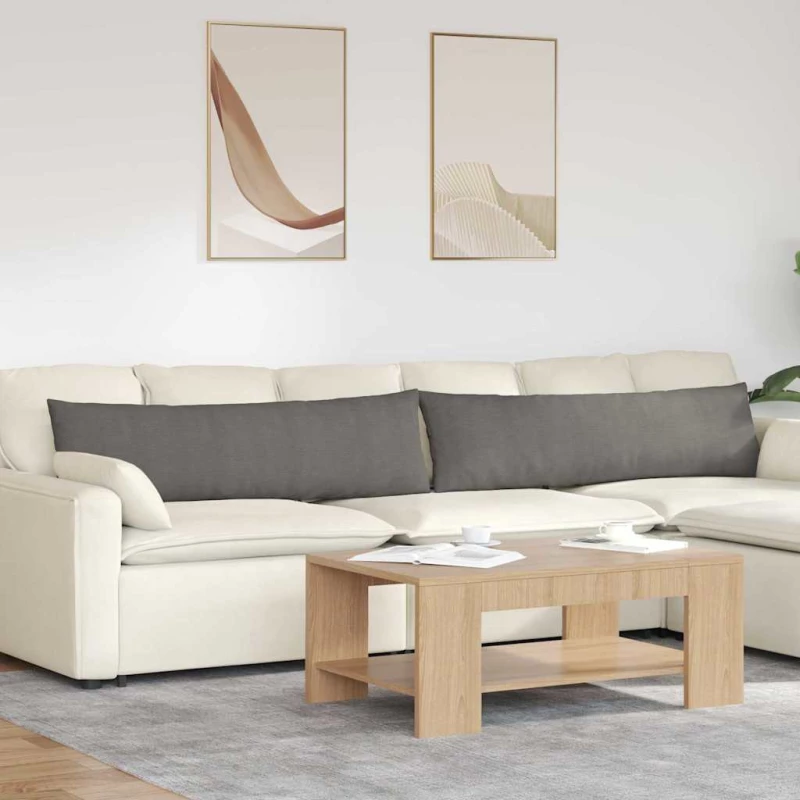 vidaXL Μαξιλάρι Καναπέ 2 pcs Ανοιχτό γκρι 145 x 40 εκ.