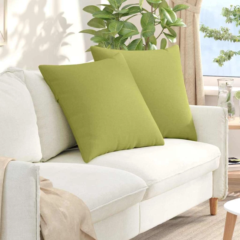 vidaXL Μαξιλάρι Καναπέ 2 pcs Ανοιχτό Πράσινο 60 x 60 cm ύφασμα