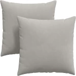 vidaXL Μαξιλάρι Καναπέ 2 pcs Ανοιχτό γκρι 60 x 60 cm ύφασμα