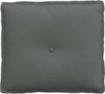 vidaXL Μαξιλάρι Πλάτης Σκούρο Γκρι 50 x 19 x 45 εκ ύφασμα