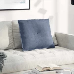 vidaXL Μαξιλάρι Πλάτης Μπλε 60 x 50 cm Υφασμάτινο Κορντουρά