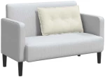vidaXL Μαξιλάρι Πλάτης Κρεμ 80 x 50 cm Υφασμάτινο Κορντουρά