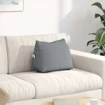 vidaXL Μαξιλάρι Πλάτης Ανοιχτό γκρι 45 x 20 x 35 εκ. ύφασμα