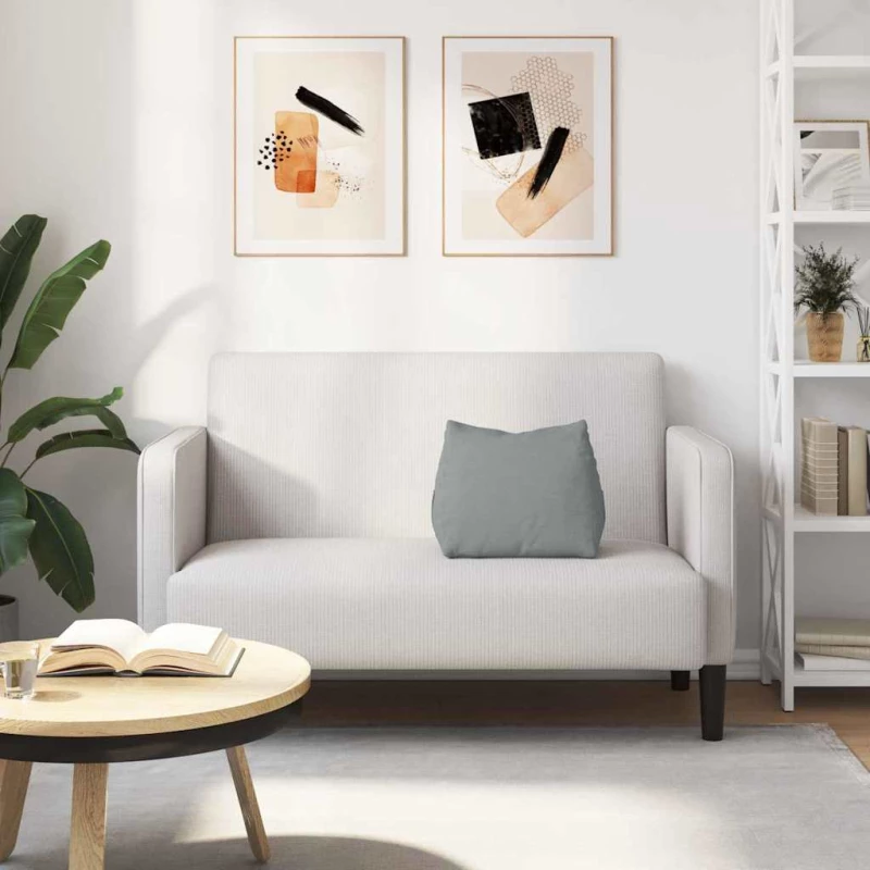 vidaXL Μαξιλάρι Πλάτης Ανοιχτό γκρι 45 x 20 x 35 εκ. ύφασμα