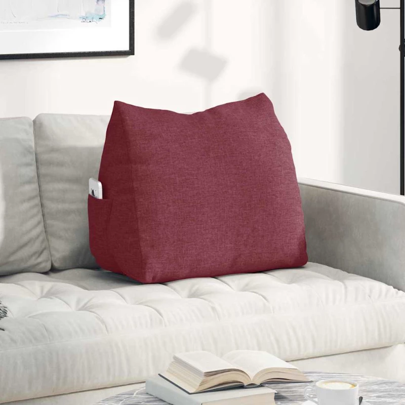 vidaXL Μαξιλάρι Πλάτης Κόκκινο 60 x 20 x 50 εκ. ύφασμα