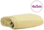 vidaXL Τέντα 650g / m² Μπεζ 4 x 5 m Καμβάς με επικάλυψη PVC
