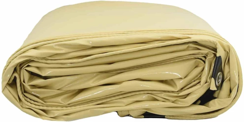 vidaXL Τέντα 650g / m² Μπεζ 4 x 5 m Καμβάς με επικάλυψη PVC