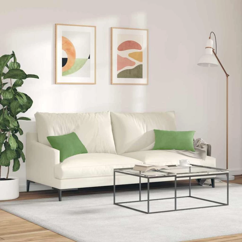 vidaXL Μαξιλάρι Καναπέ 2 pcs Ανοιχτό πράσινο 50 x 30 cm