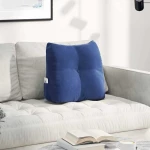 vidaXL Μαξιλάρι Πλάτης Μπλε Αστυνομίας 45 x 24 x 50 εκ Βελούδο