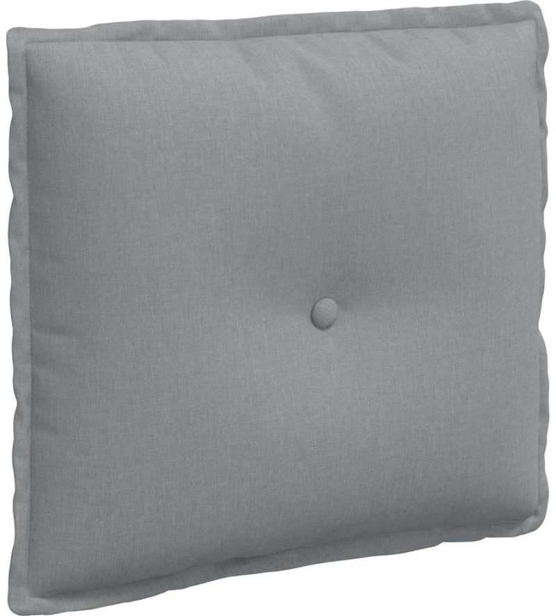vidaXL Μαξιλάρι Πλάτης Ανοιχτό γκρι 50 x 19 x 45 εκ ύφασμα
