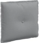 vidaXL Μαξιλάρι Πλάτης Ανοιχτό γκρι 50 x 19 x 45 εκ ύφασμα