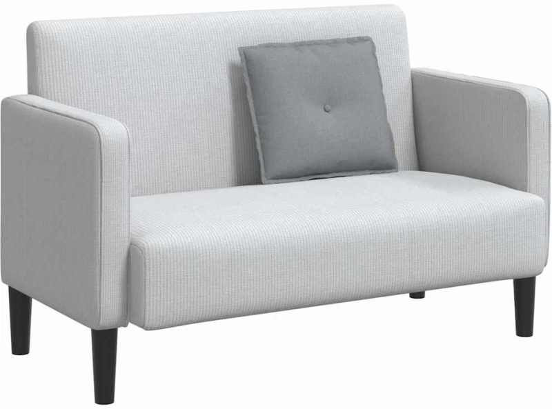 vidaXL Μαξιλάρι Πλάτης Ανοιχτό γκρι 50 x 19 x 45 εκ ύφασμα