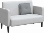 vidaXL Μαξιλάρι Πλάτης Ανοιχτό γκρι 50 x 19 x 45 εκ ύφασμα