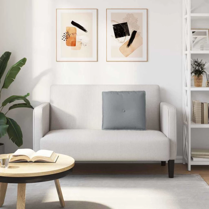 vidaXL Μαξιλάρι Πλάτης Ανοιχτό γκρι 50 x 19 x 45 εκ ύφασμα