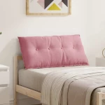 vidaXL Μαξιλάρι Πλάτης Ροζ 100 x 50 cm Υφασμάτινο Κορντουρά