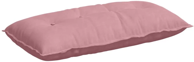 vidaXL Μαξιλάρι Πλάτης Ροζ 100 x 50 cm Υφασμάτινο Κορντουρά