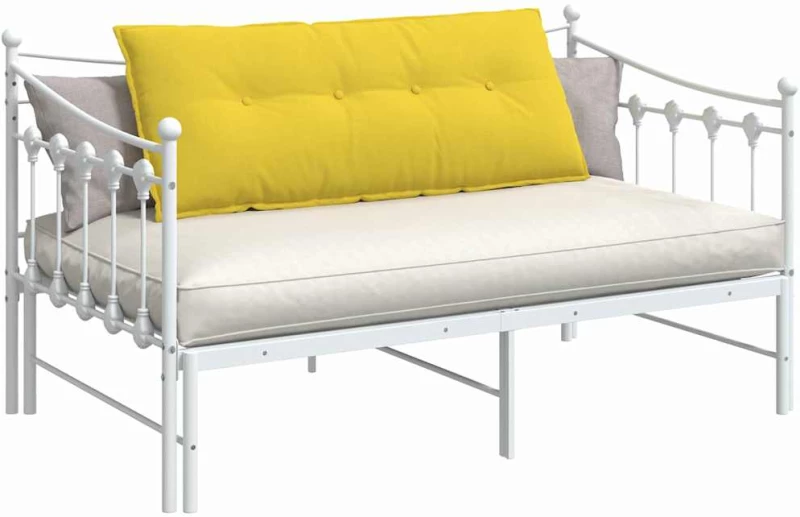 vidaXL Μαξιλάρι Πλάτης Απαλό Κίτρινο 120 x 19 x 50 εκ ύφασμα