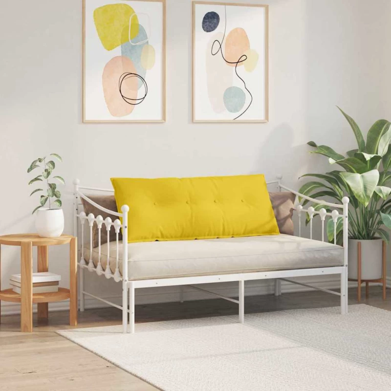 vidaXL Μαξιλάρι Πλάτης Απαλό Κίτρινο 120 x 19 x 50 εκ ύφασμα